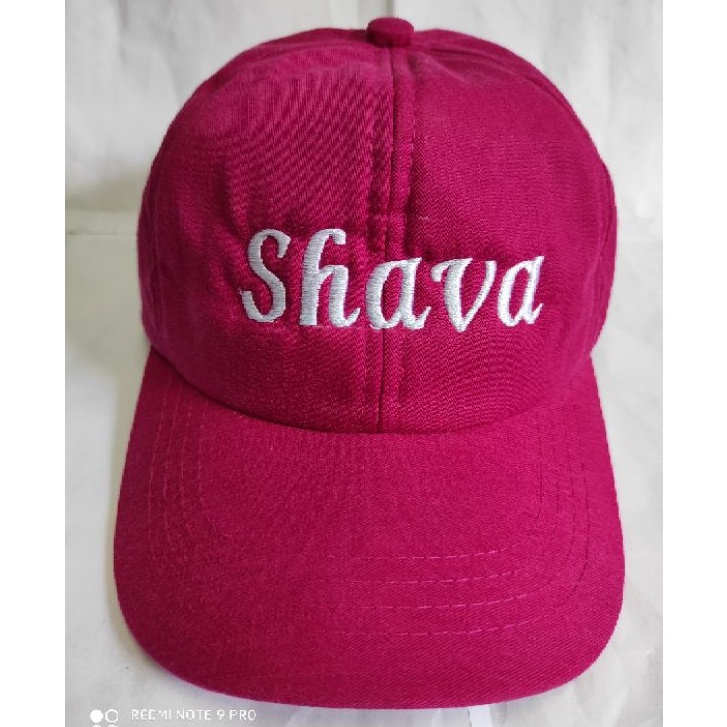 Topi Baseball anak custom nama Gratis Bordir Nama sendiri-Pink fanta