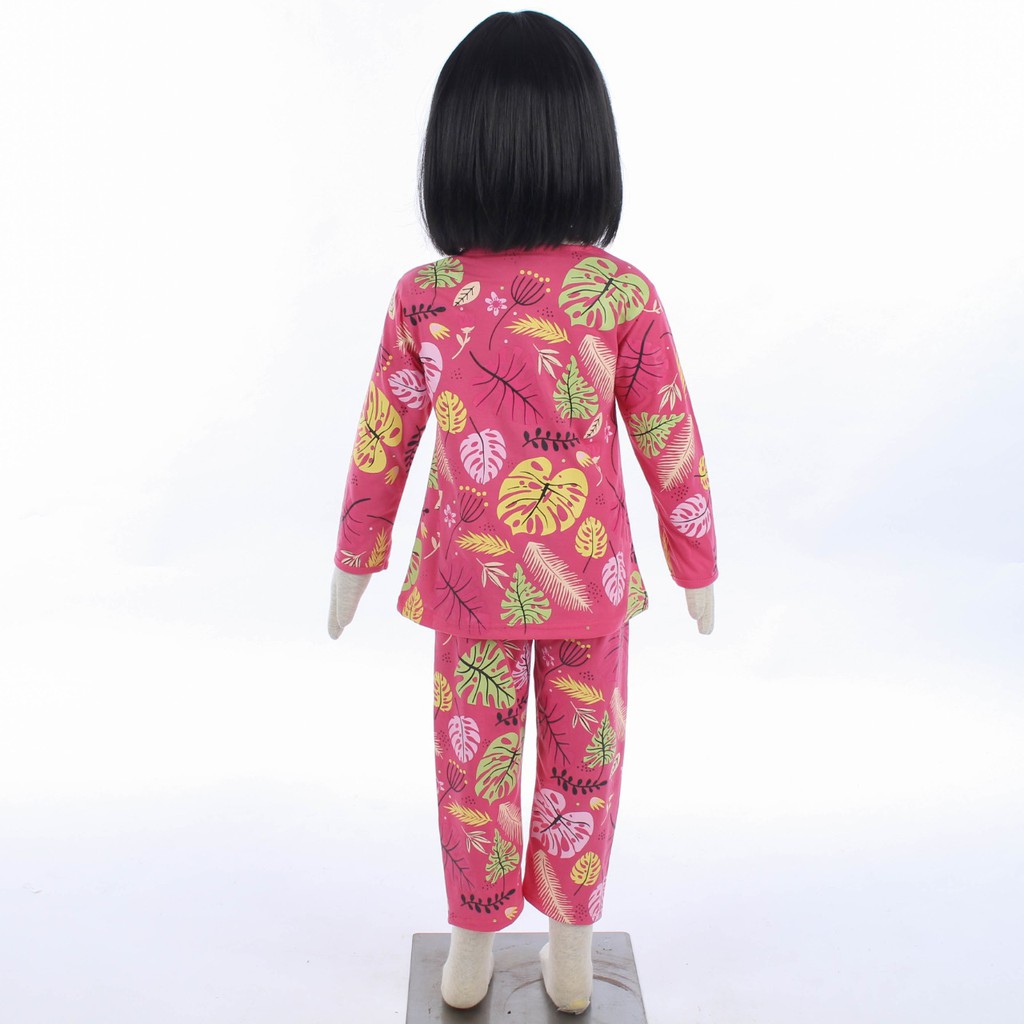 SETELAN FASHION KLEPON SRA162 BAJU ANAK PEREMPUAN MOTIF DAUN JANDA BOLONG BAHAN KAOS 2-7 TAHUN-4