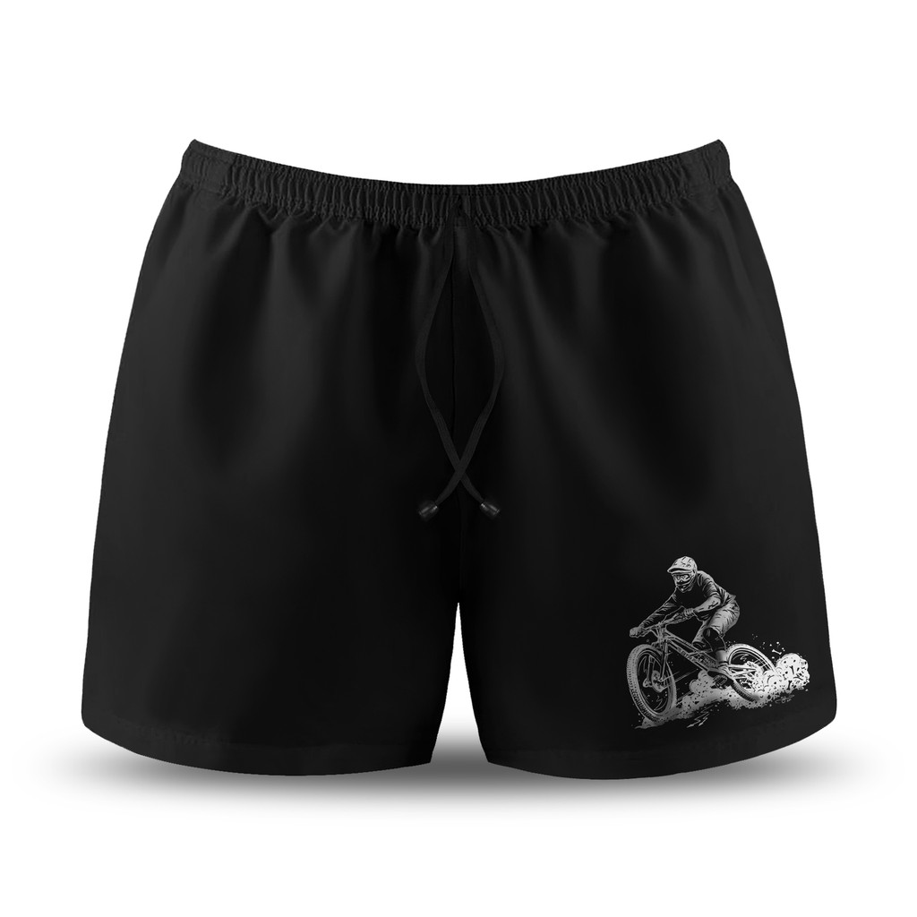 SURFINCLO Boxer Black Street Bikers Celana Pendek Santai Bahan Katun Combed Premium