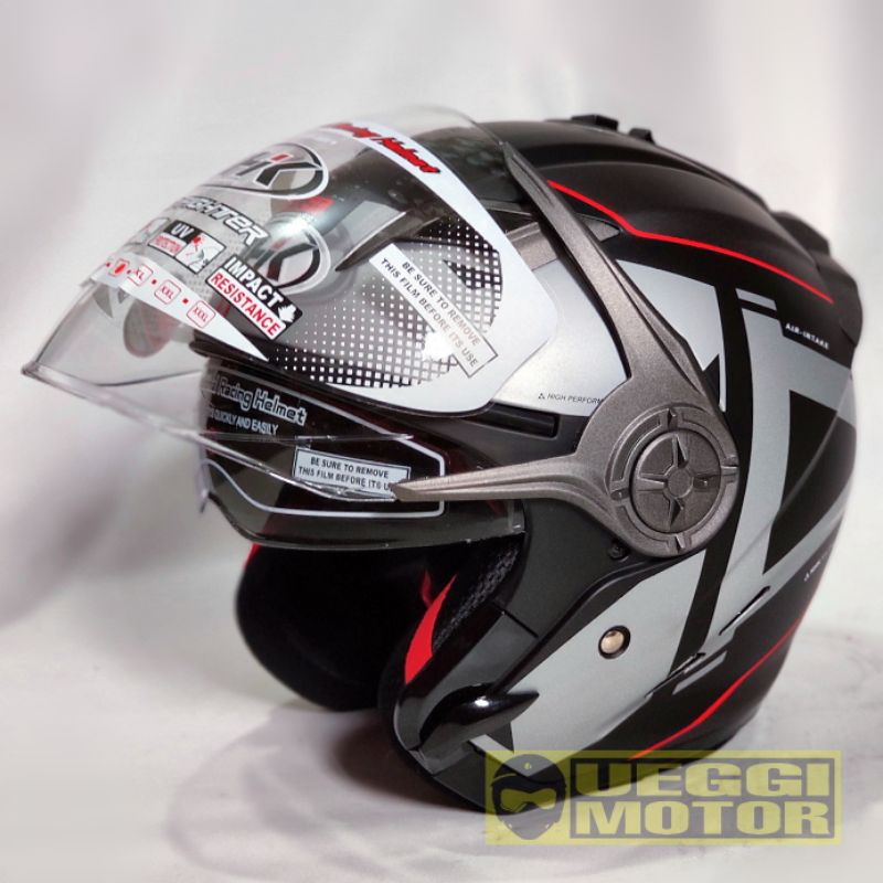 Helm - Helm NHK - Helm NHK Half Face - Helm NHK Gladiator Grande - Helm NHK Half Face Double Visor M