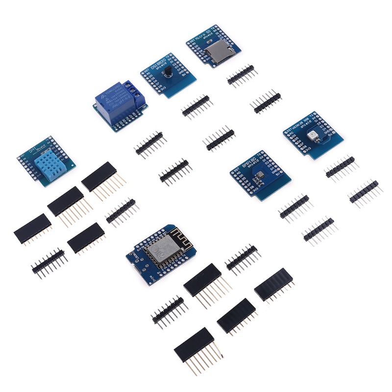 Btsg ESP8266 Pro Untuk D1 Papan Pengembangan WiFi NodeMcu Lua WS2812 RGB DHT1 BMP180 Perisai LED Dengan Pin Untuk WeMos Mini DI