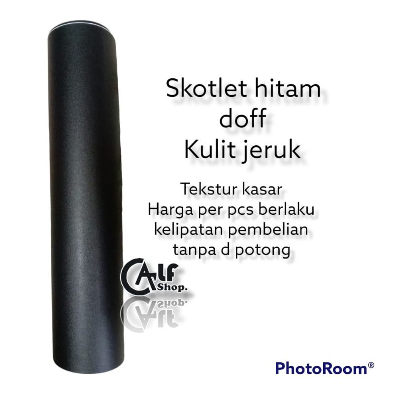 sticker. skotlet hitam doff kulit jeruk 1 meter