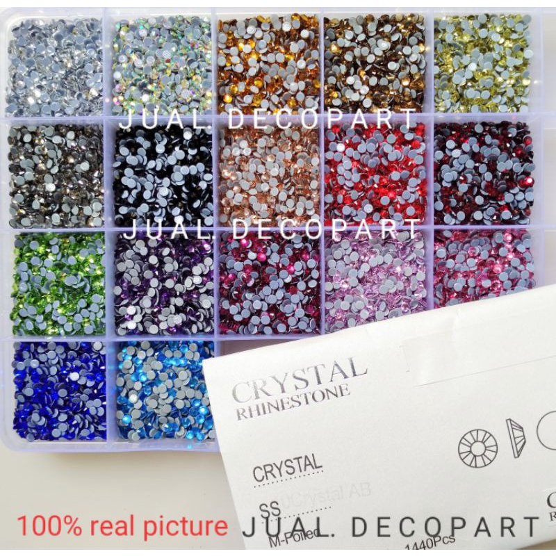 Crystal rhinestone HOTFIX  ss10 swarovski lookalike / kristal ss10 / manik gosok