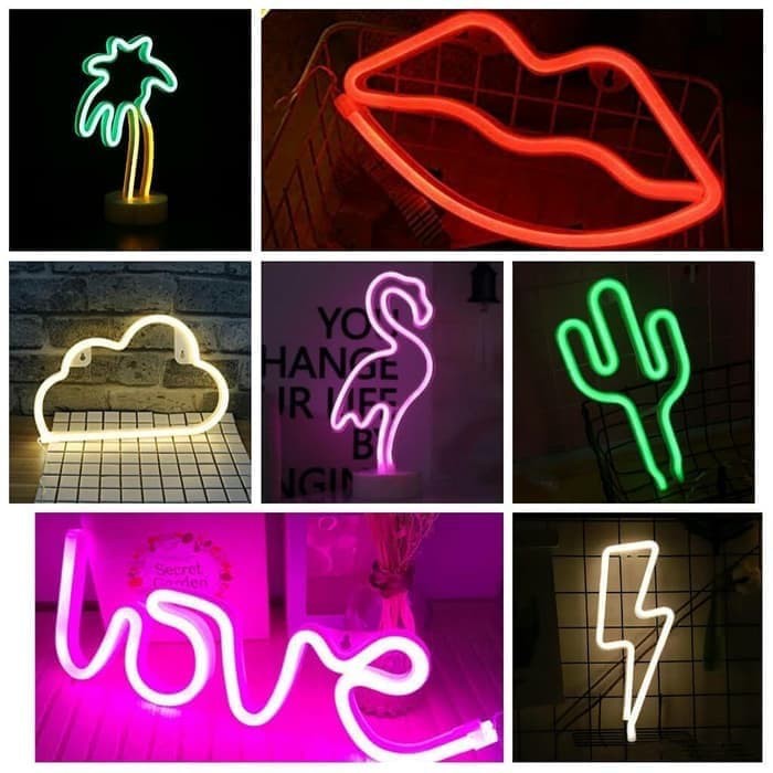 LED Neon USB Lampu Dekorasi Tulisan LOVE DC 5V