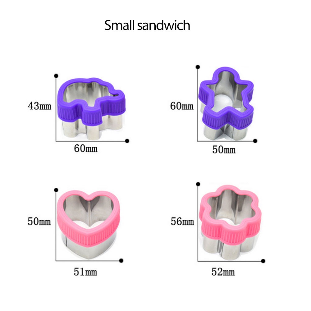 12pcs / Set Cetakan Kue / Biskuit / Sayuran / Sandwich Bahan Stainless Steel