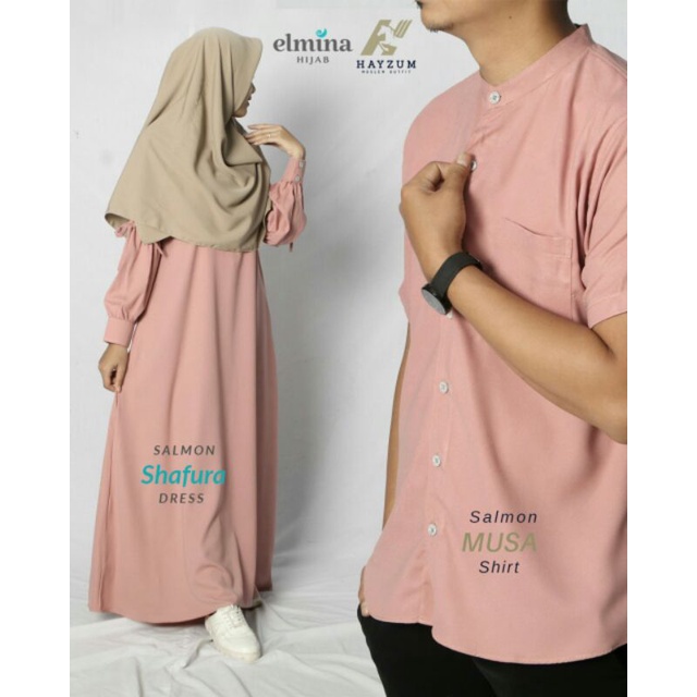 Baju Couple Shafura Dress Musa Shirt By Elmina Dan Hayzum Di Jual Terpisah