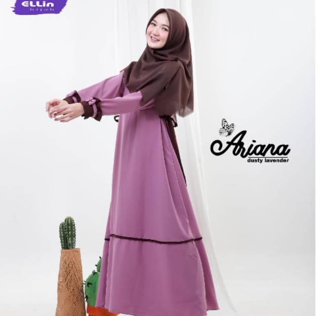 Ariana dress ori by ellin hijab/ gamis ariana/ gamis premium murah/ gamis busui/ gamis lebaran