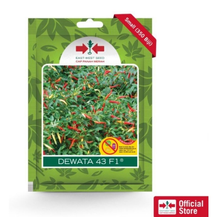 BENIH CABAI RAWIT MERAH HYBRIDA DEWATA 43 F1 KEMASAN SP 350 BUTIR