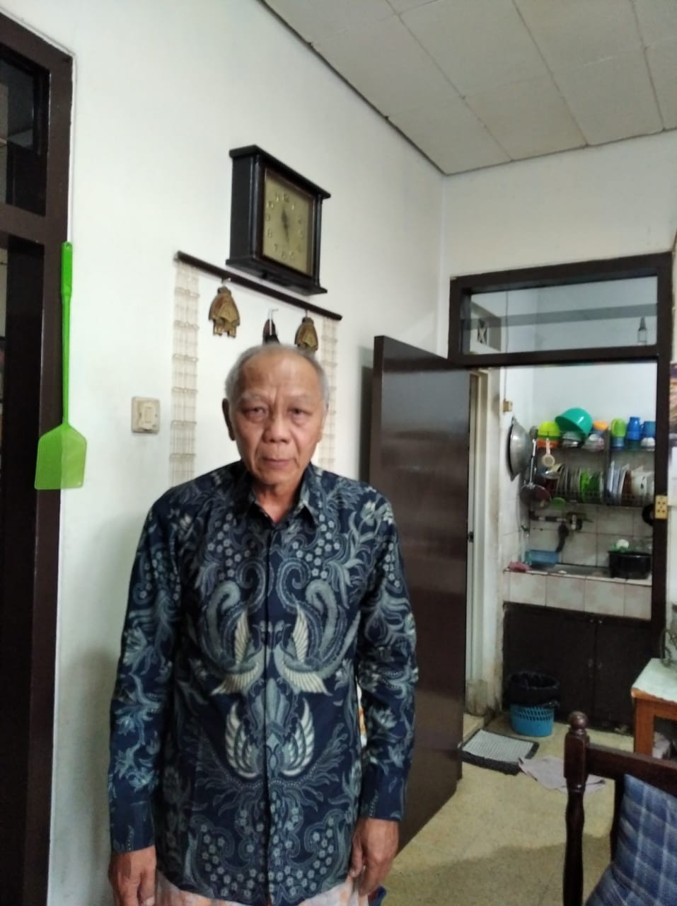 Peksi Semulur Navy Kemeja Batik Pria Full Furing Regular Fit Bahan Katun Primisima