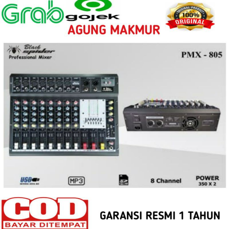 Power Mixer Black Spider PMX - 805