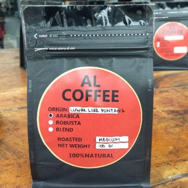 

AL COFFEE , Luwak Liar Puntang (100gr)