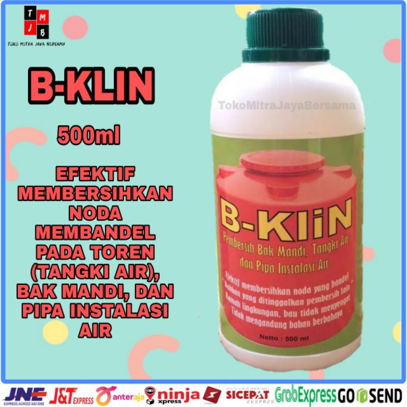 BKLIN B-KLIN B KLIN CAIRAN PEMBERSIH TOREN PARALON TANGKI / TANDON PIPA SALURAN AIR BAK MANDI 500ML