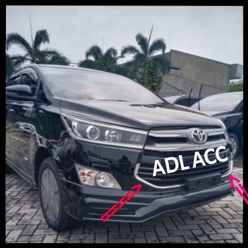 LIST LIS BUMPER DEPAN BAWAH GRILL toyota innova inova reborn 2016 sampai 2019 ribon tipe G V venturer CHROME crome 2016 2017 2018 2020