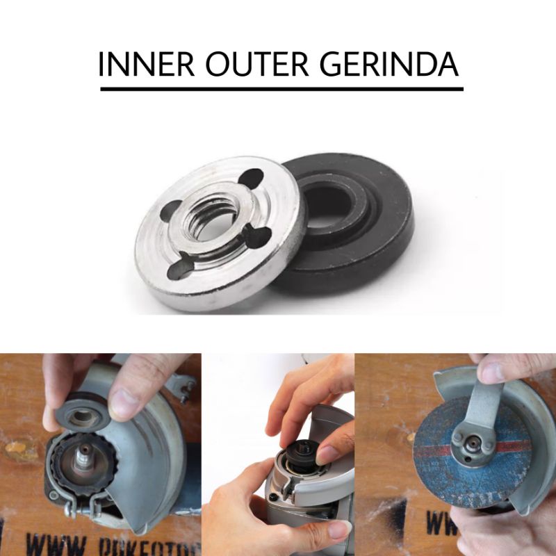 Mur Gerinda H&amp;L Flange Set Inner Outer Gerinda Universial