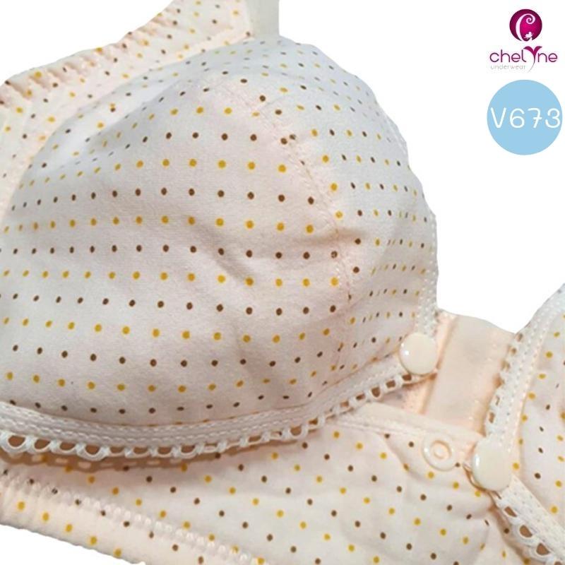 BH Chelyne Menyusui 8815 / V673 Busa Tipis-Tanpa Kawat - Maternity Nursing Bra