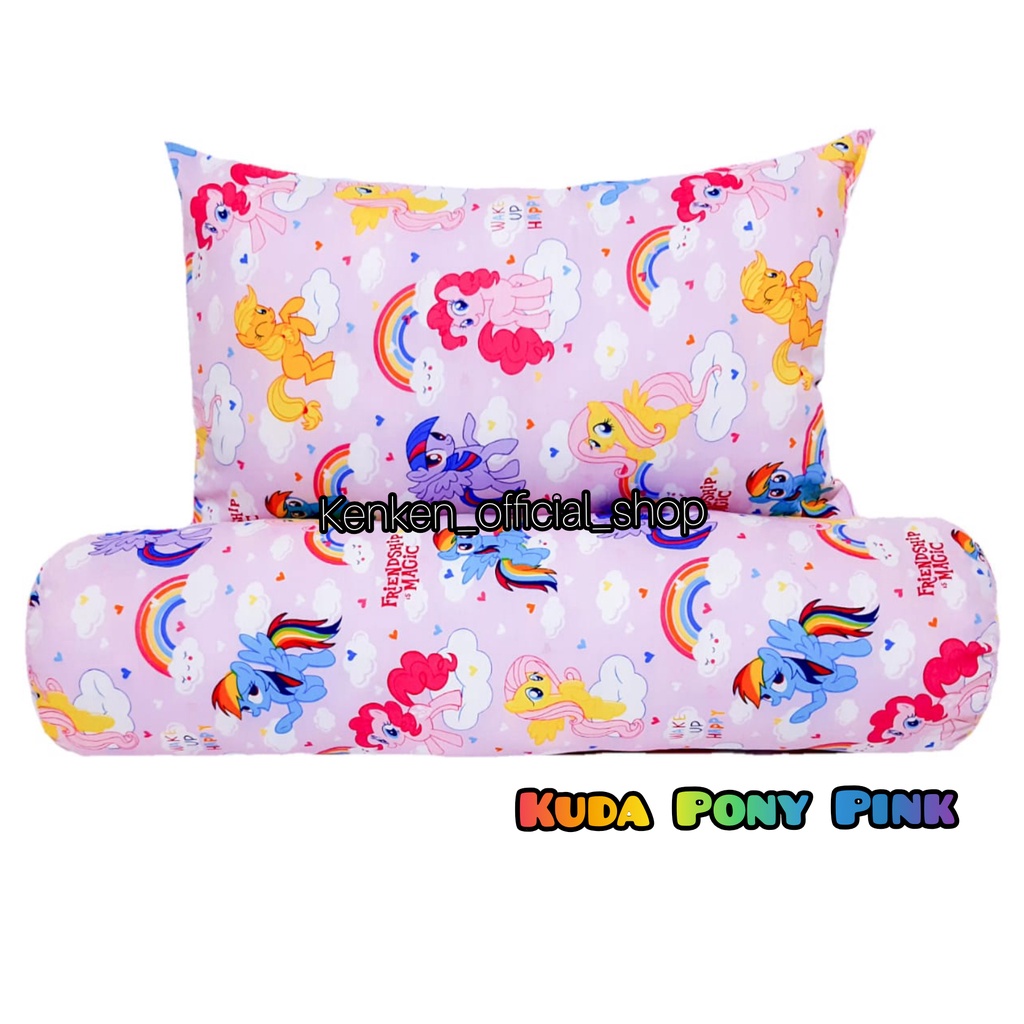1Set Bantal Guling Karakter Kuda Pony / Bantal Guling Junior / Bantal & Guling Anak Anak / Bantal Gu