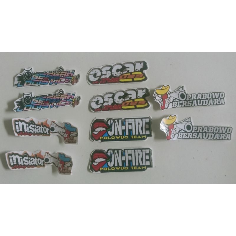 Stiker Truk Oleng 10pcs untuk Miniatur Truk Plastik Seri 4