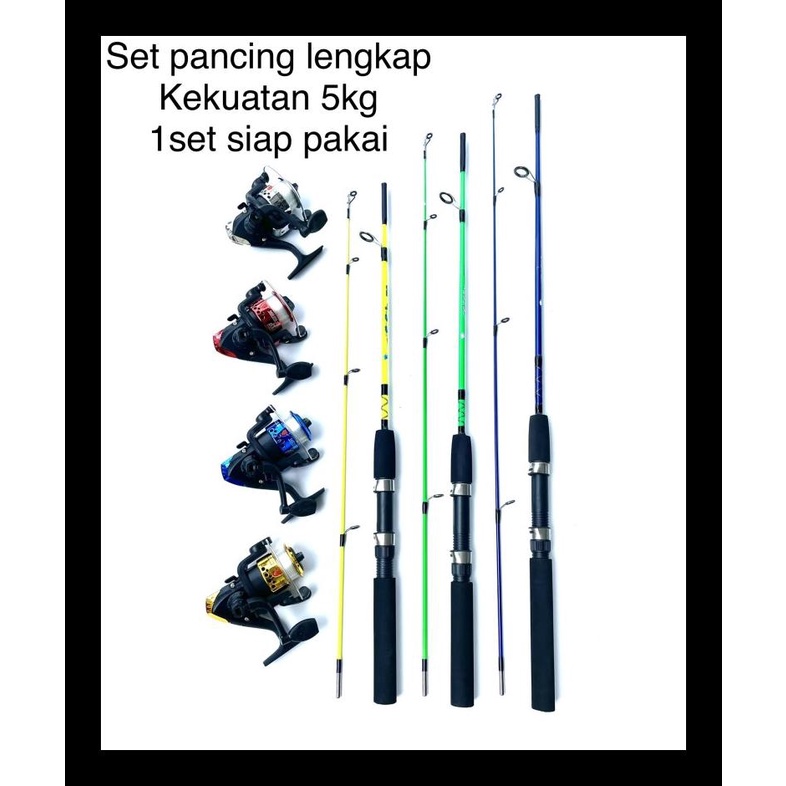 READY SET PANCING FIBER SOLID LENGKAP SIAP PAKAI MURAH MERIAH ALAT PANCING MURAH AL6