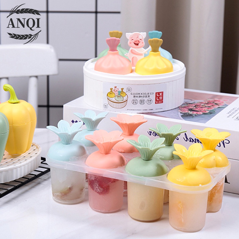 ANQI 1888 Cetakan Es Krim / Es Loli / Agar-agar + Stick Es Krim Stik Kotak