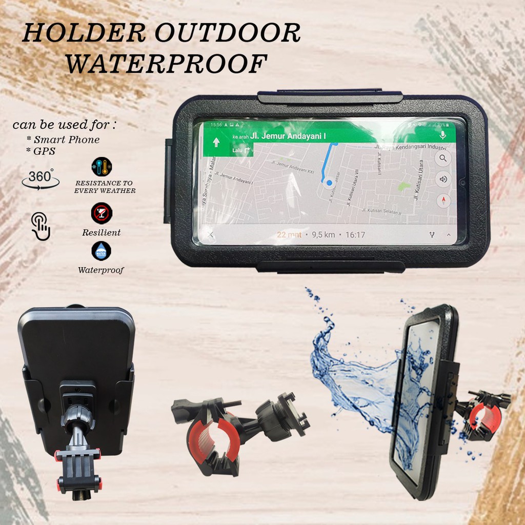 STANG HOLDER MOTOR OUTDOOR SLIM WATERPROOF maximal HP 7&quot;keren