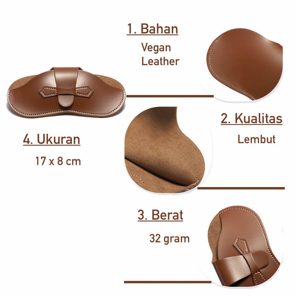 Tempat Kotak Kacamata - Aksesoris Fashion Pria &amp; Wanita Korea - Vegan Leather - PCH8080 ( Group )