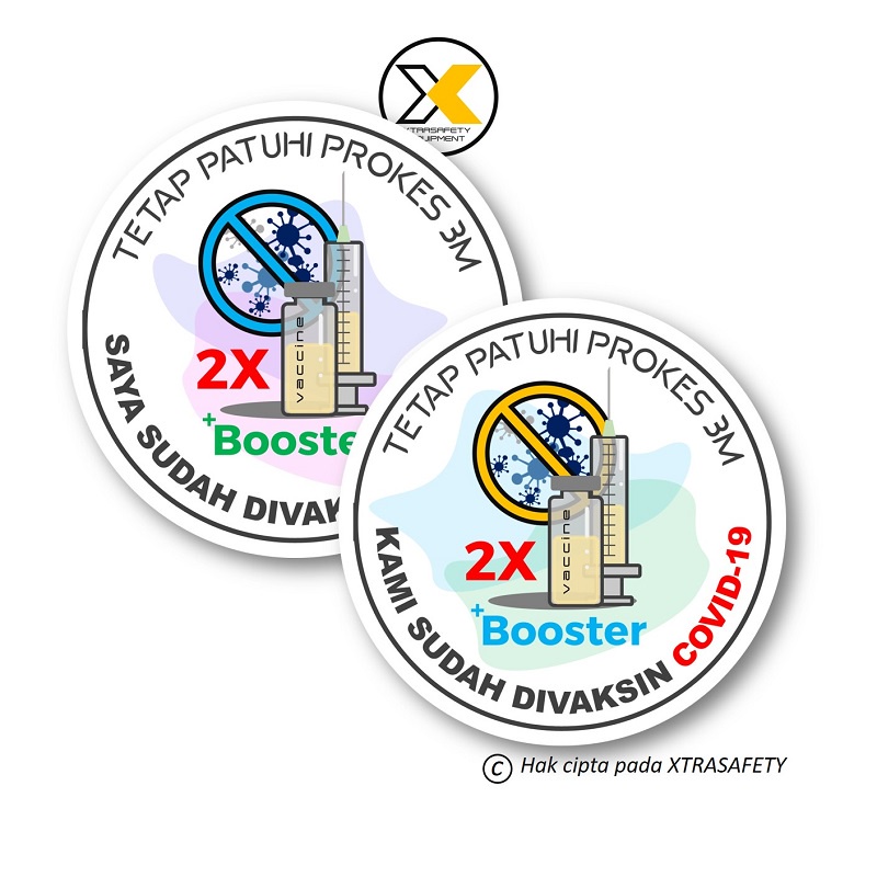 

STIKER SUDAH VAKSIN | STIKER SAYA SUDAH DIVAKSIN | STIKER KAMI SUDAH DIVAKSIN | STIKER SUDAH VAKSIN BOOSTER | STIKER VYNIL WATERPROOF GLOSSY