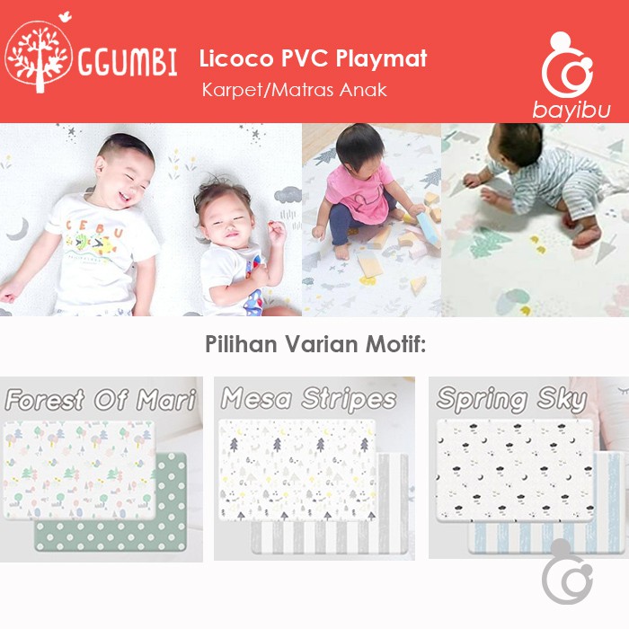 Ggumbi Licoco PVC Playmat (Alas Matras Bermain Anak)