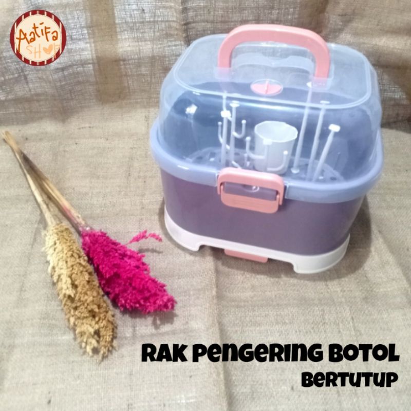 Drying Rack with Cover, Rak Botol dengan Penutup, Rak Pengering Botol Bayi