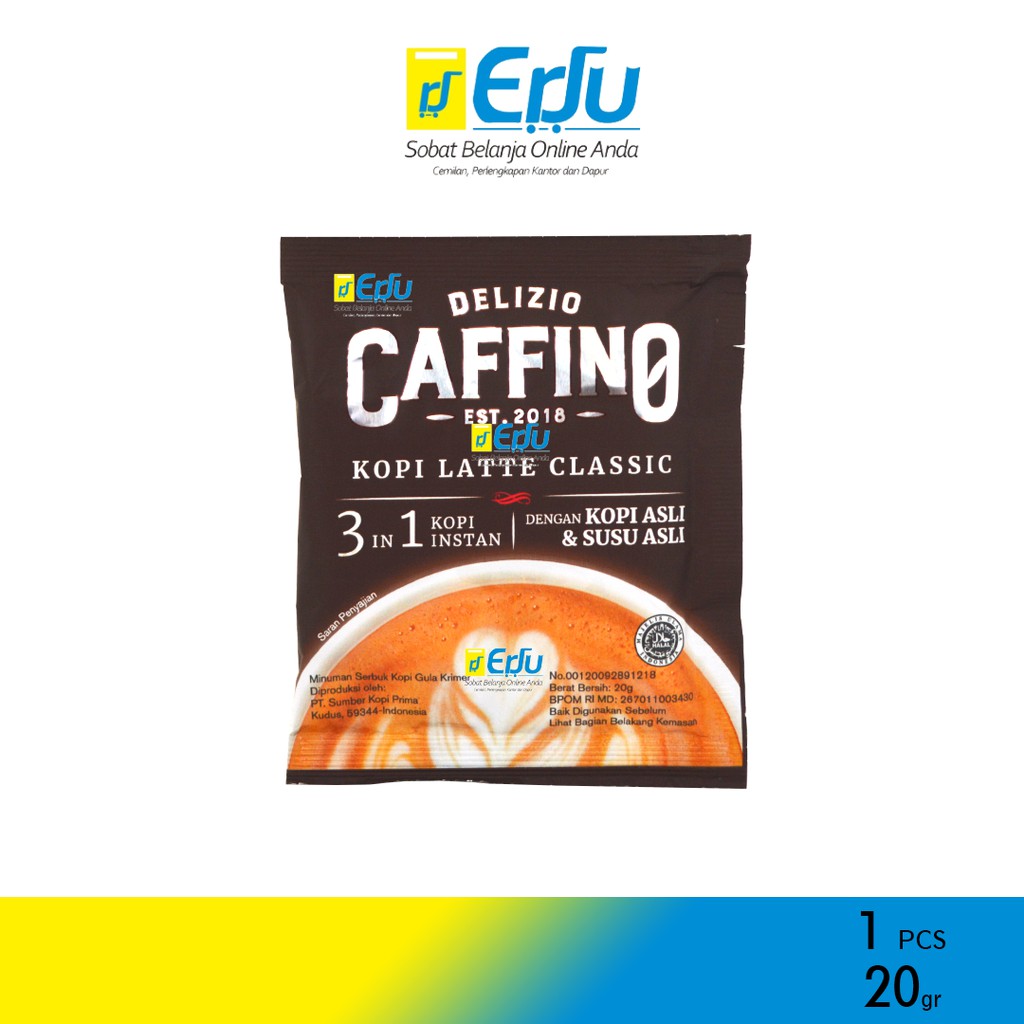 

RENCENG Delizio Caffino Classic Kopi Susu Instan Asli 3 in 1- 10x20gr