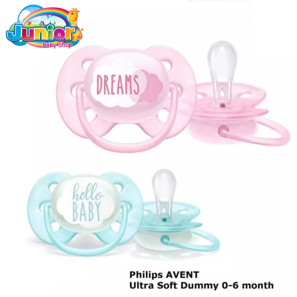 Avent Soother Soft 0-6m Boy Hello &amp; Girl Dreams