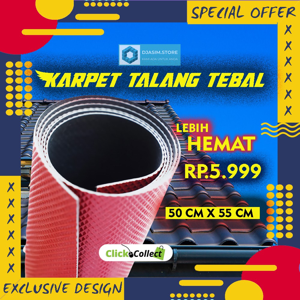 KARPET TALANG AIR ANTI BOCOR PENAHAN AIR ATAP RUMAH TEBAL 55 CM X 50 CM