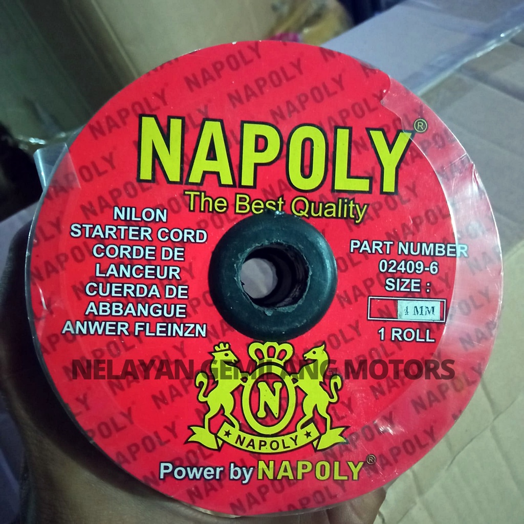 Tali starter nilon merk NAPOLY 4mm