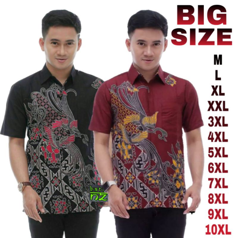 KEMEJA BATIK LENGAN PENDEK/BATIK PRIA SIZE JUMBO M,L,XL,XXL,3XL,4XL,5XL,6XL,7XL,8XL,9XL,10XL