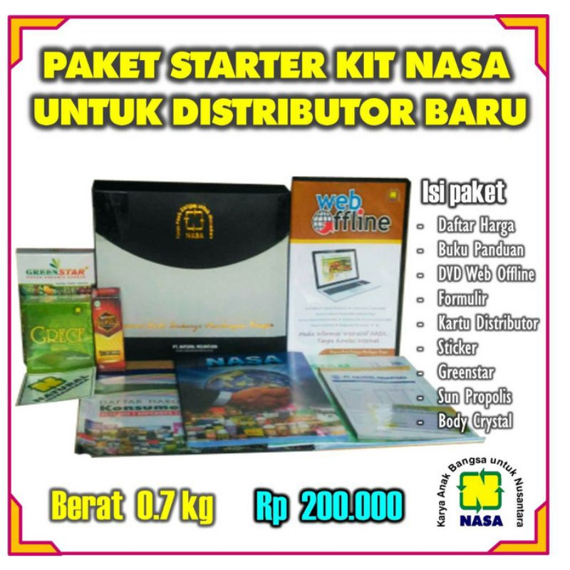 Starter kit | Starter kit NASA | Starter kit Agen Resmi NASA | Original 100%