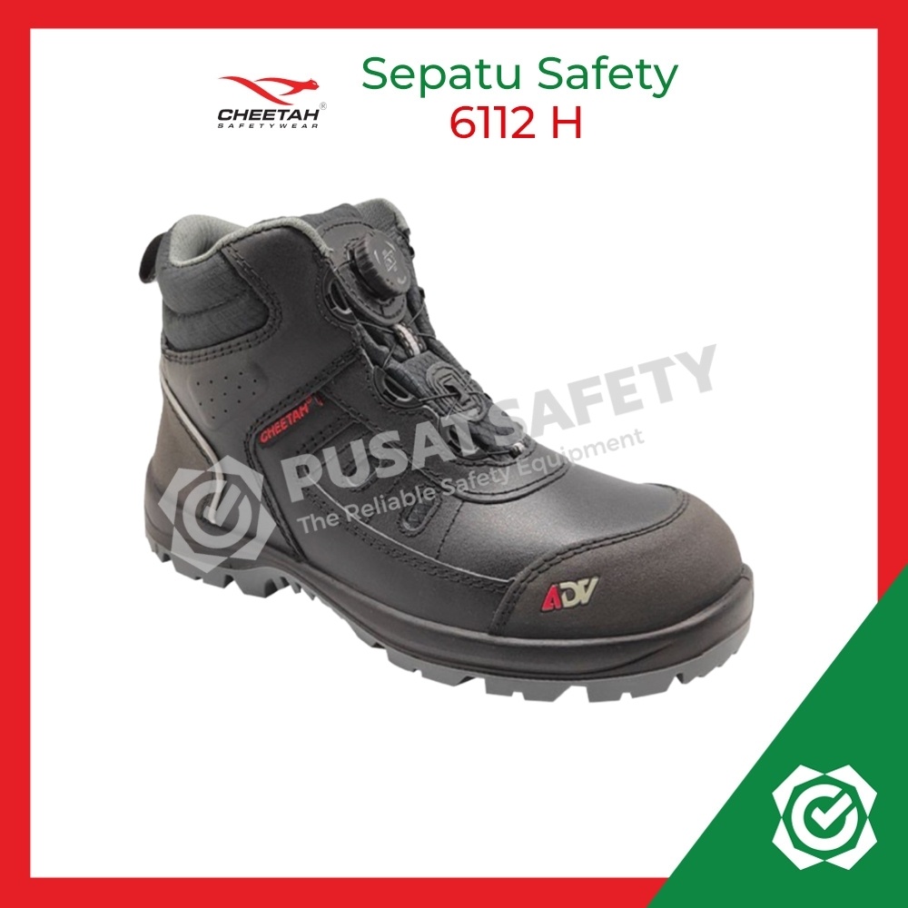 Sepatu Kerja Safety Cheetah Jubatus 6112H Hitam