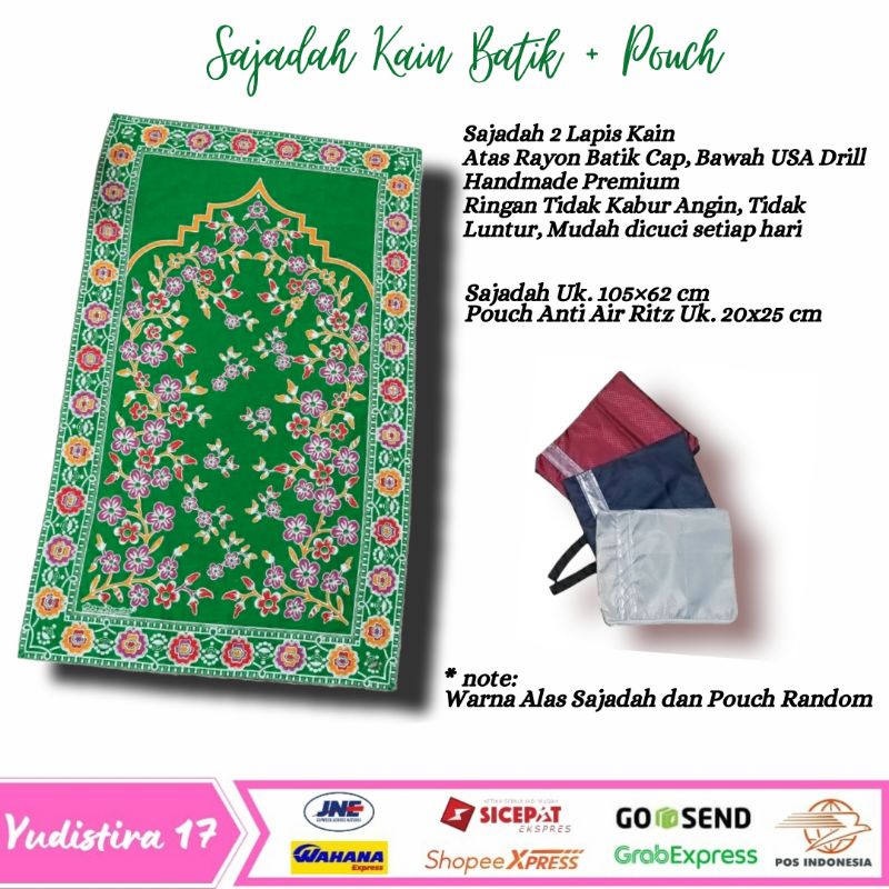 Alas Solat KAIN Batik Ringan PREMIUM SRITEX SOLO ASLI |Sejadah Souvenir| Alas Sholat Haji Umroh