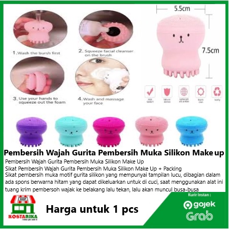 Pembersih Wajah Gurita Pembersih Muka Silikon Make Up