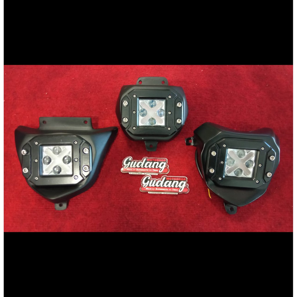 Reflektor Headlamp Lampu Depan X4 LED WR 155 KLX BIGFOOT/DTRACKER CRF 150 L Fiber