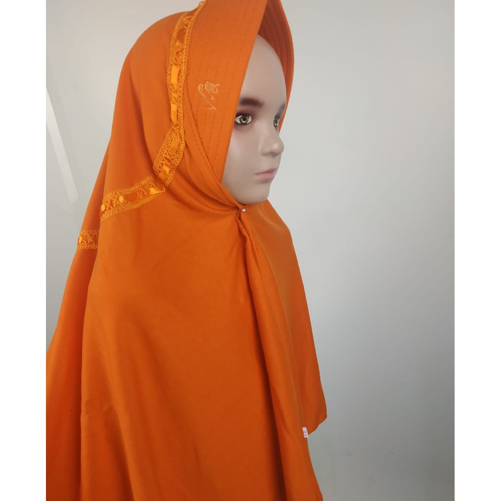 JILBAB SEKOLAH INSTAN ANAK SD SIZE M SUPER LABEL KAOS PE HIJAB KERUDUNG BERGO ASMA KAOS