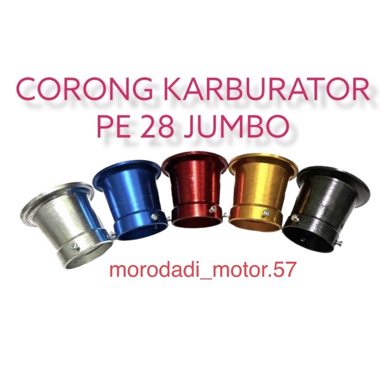 corong karburator PE/PWK 28 model jumbo panjang 7CM velocity carburator pe/pwk 28 model jumbo full c