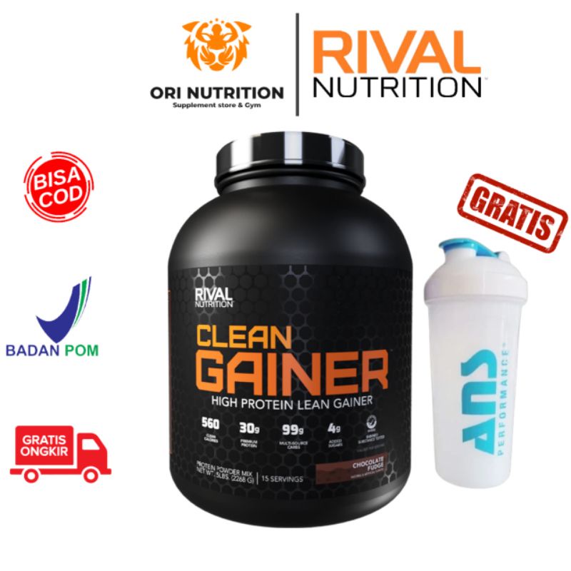 Jual Rival Nutrition Clean Gainer 5 Lbs Lb Weight Gain Lean Mass High