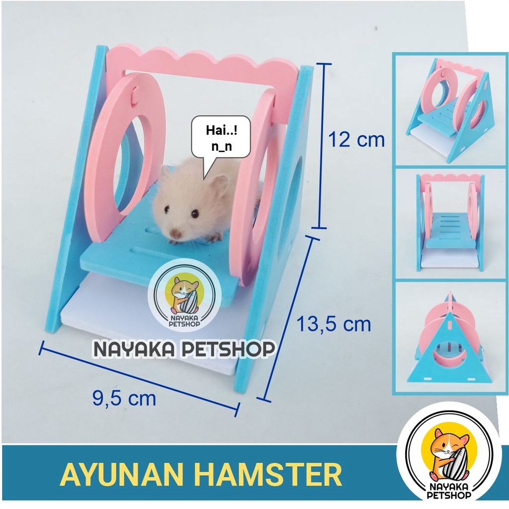 Mainan Hamster Ayunan Jungkat Jungkit Jembatan Perosotan Hamster