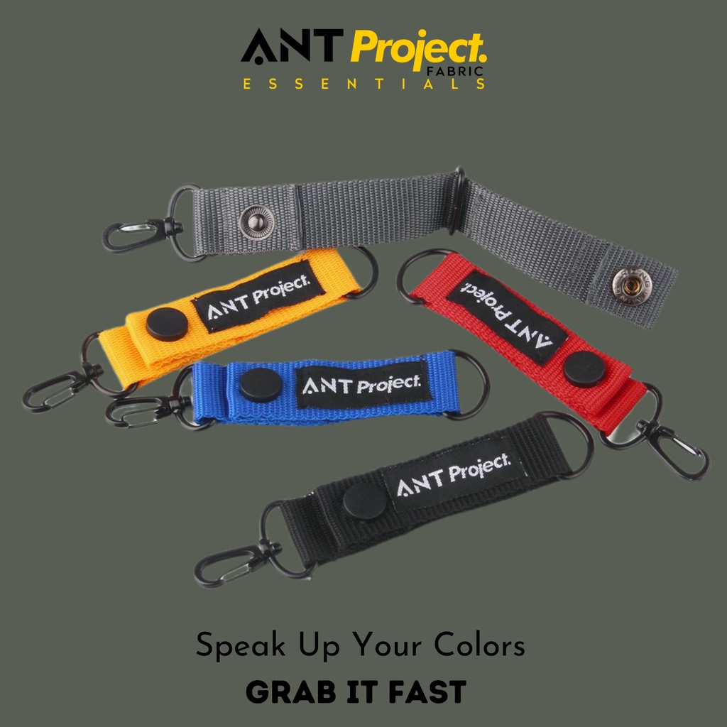 ANT PROJECT - Keychain Webing Nylon Premium 5 Warna