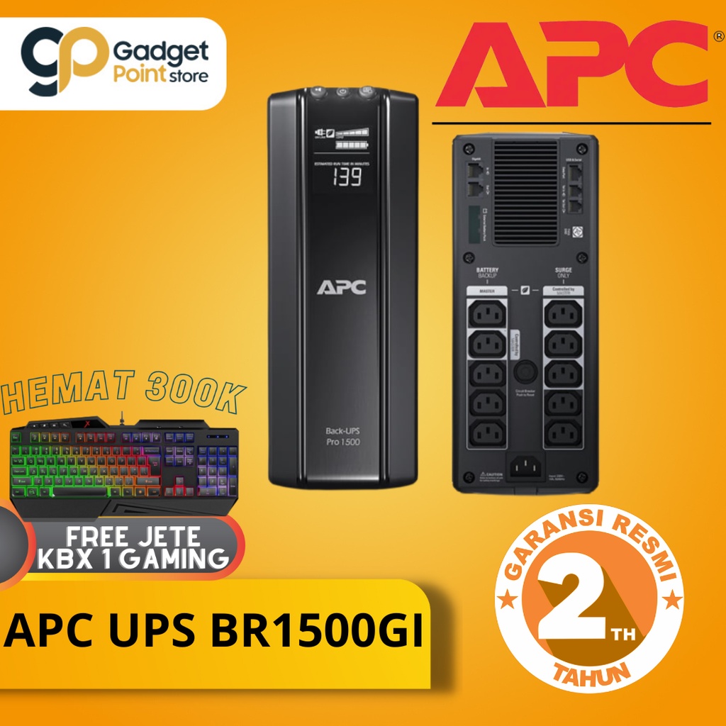 UPS APC Power-Saving Back-UPS Pro 1500, 230V BR1500GI - Garansi 2 Tahun