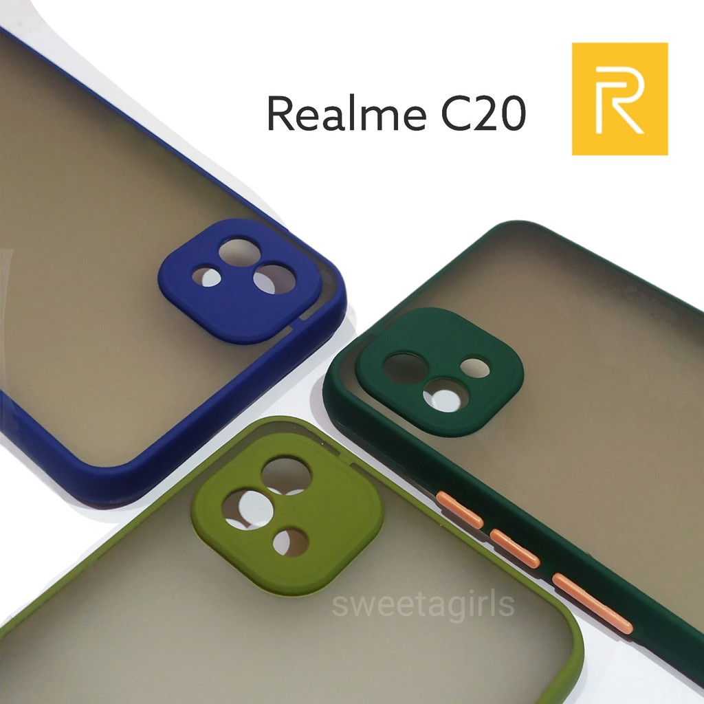 Casing Dove Fuze Matte Realme C20 - Casing Pelindung Bumper Kamera - Matte