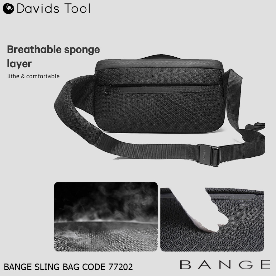 Bange Waistbag Pria Waterproof Waist Bag Original Weisbag Tas Weistbag Waisbag Premium Anti Air Original Import Distro Selempang Slempang Slingbag Cowok Casual BG77202