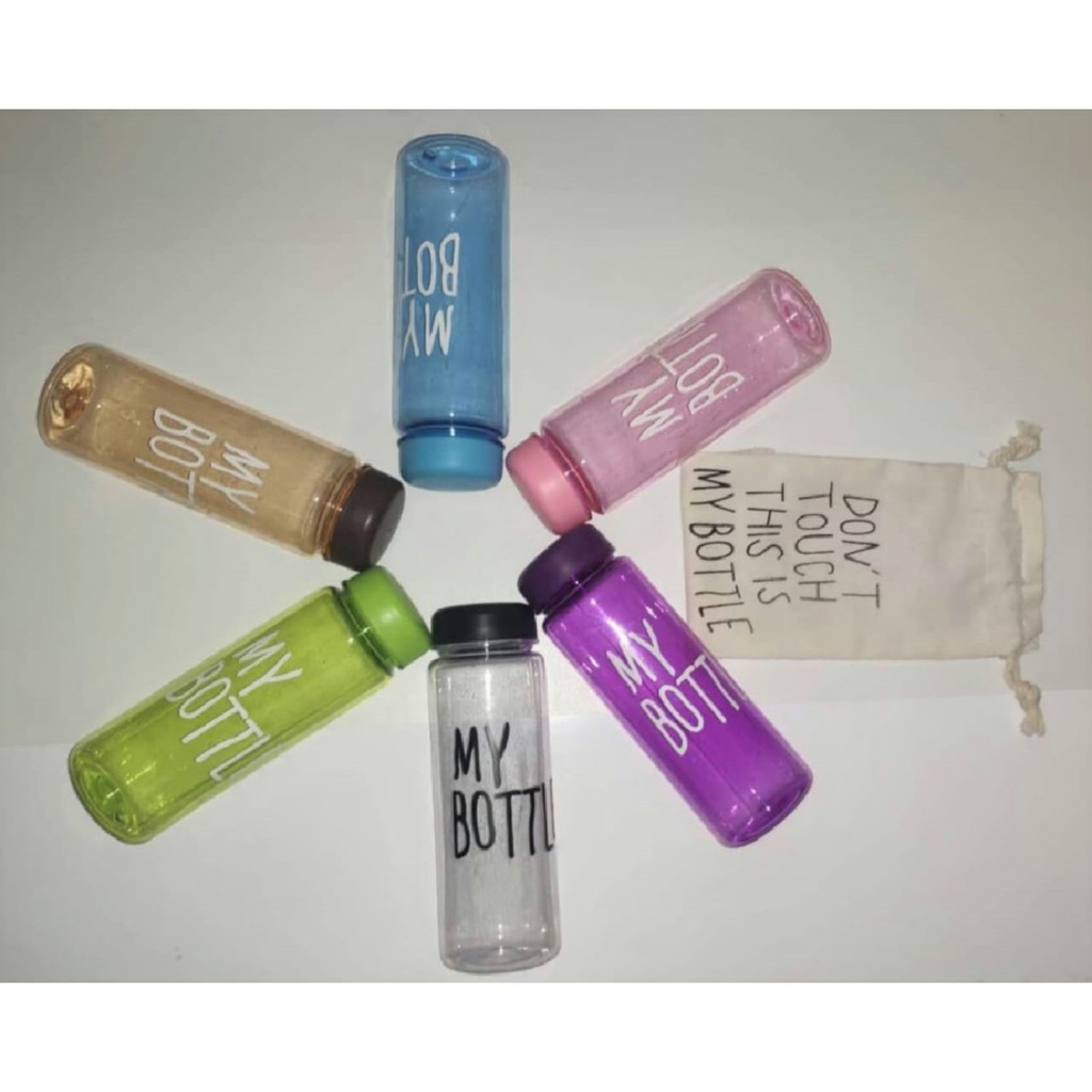 My Bottle Infused water Bening Warna Warni Free Pouch Sarung - B03 NEW