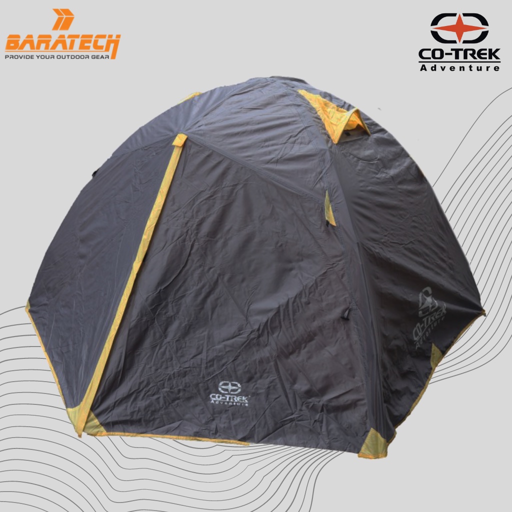 co-trek tenda camping drake full layer kapasitas 3-4 orang