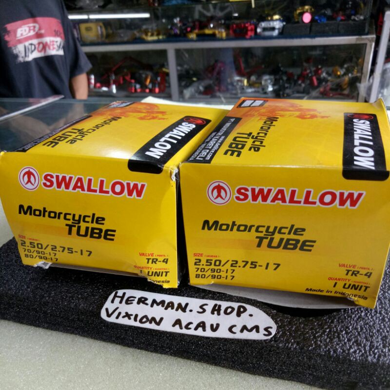 Ban dalam 250 / 275 -17 70/90-17 80/90-17 swallow / ban dalam 250/275-14 / ban dalam 275/300-14 / Ba