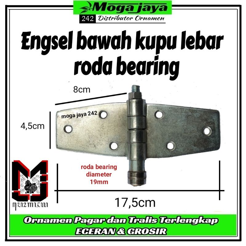 Engsel pintu garasi handerson bukan wina bagian bawah roda bearing engsel kupu